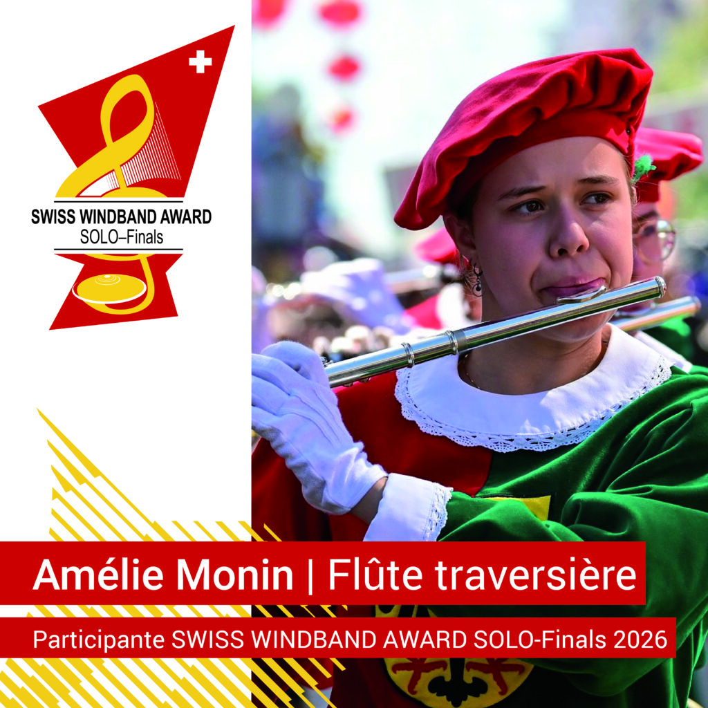 Amélie Monin mit Querflöte im Design «SOLO-Finals»