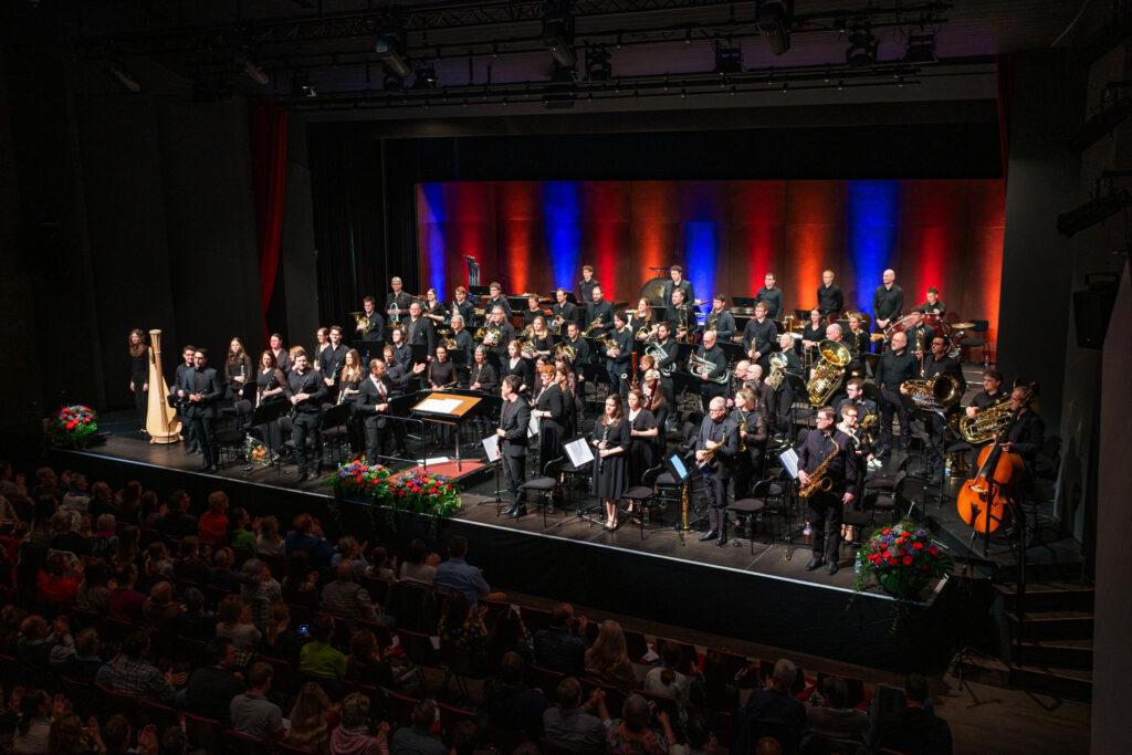 Blick auf Orchester auf der Bühne