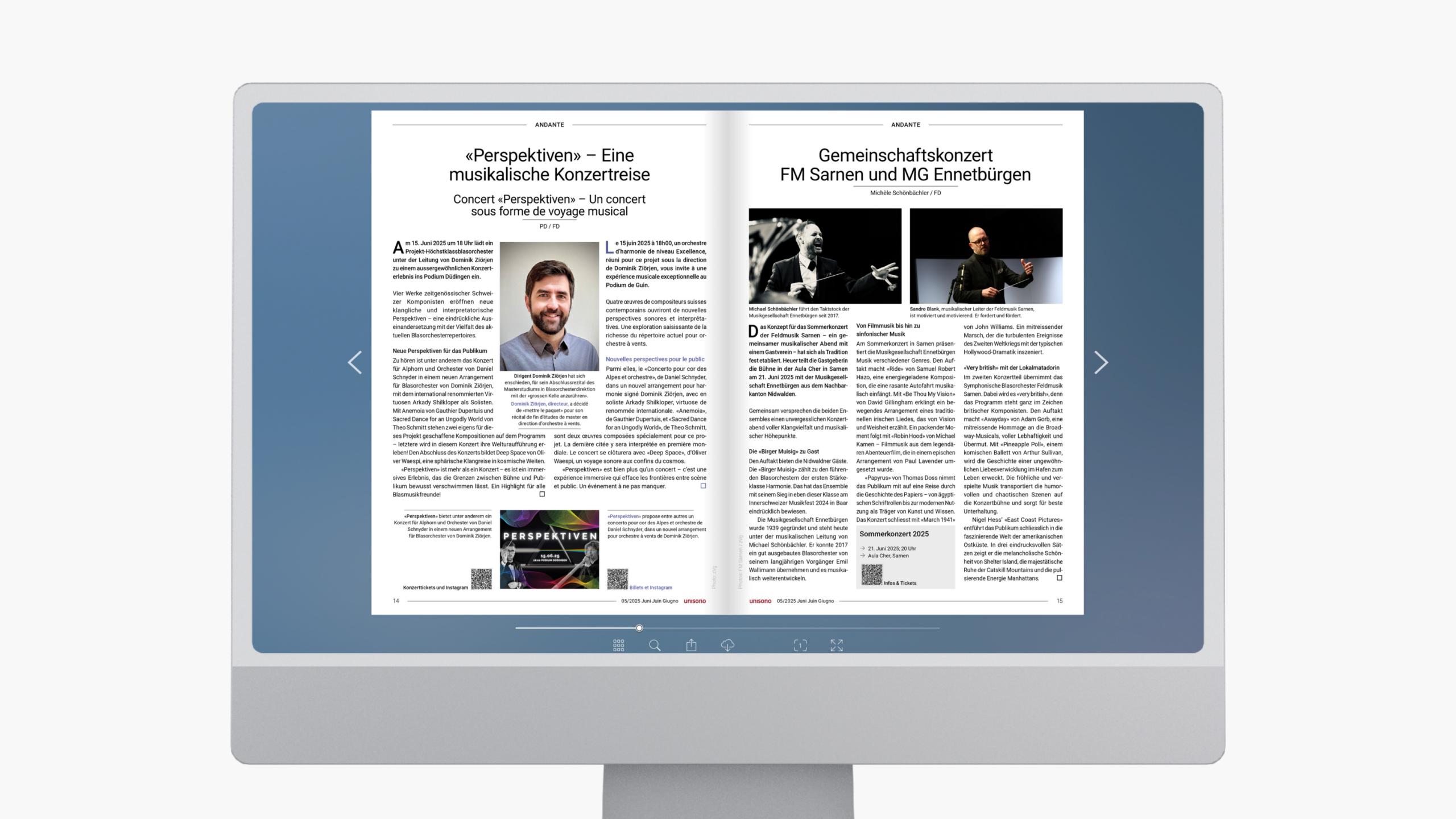 Come e dove potete leggere «unisono» ora?