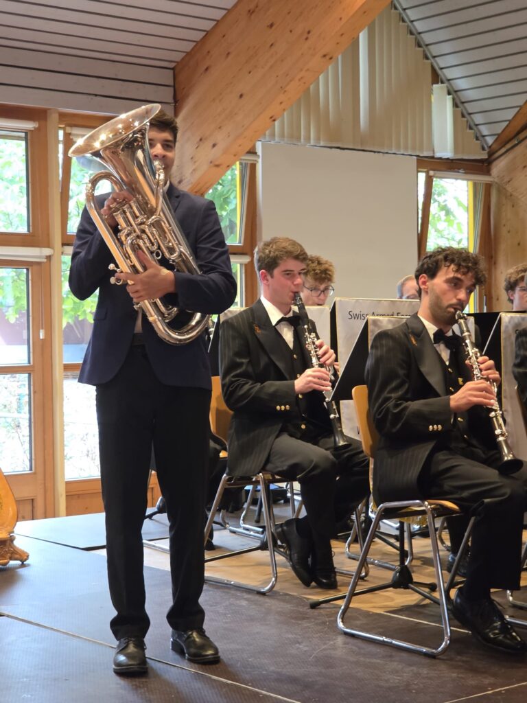 Nathan Goumaz à l'euphonium