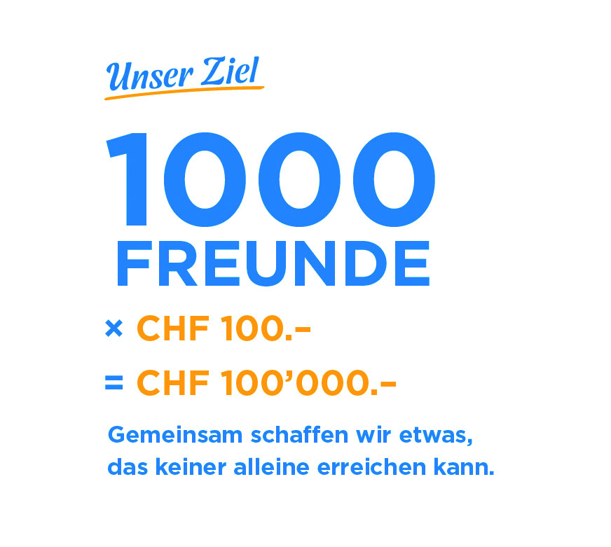 Ziel von der Kampagne «1000 Freunde»