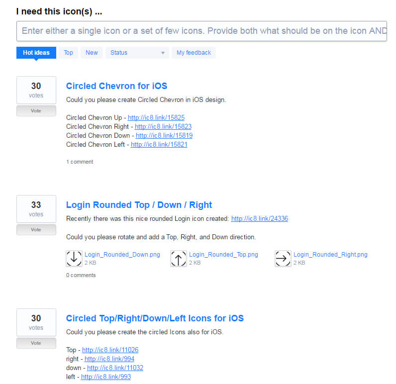 Icons8 redesign example