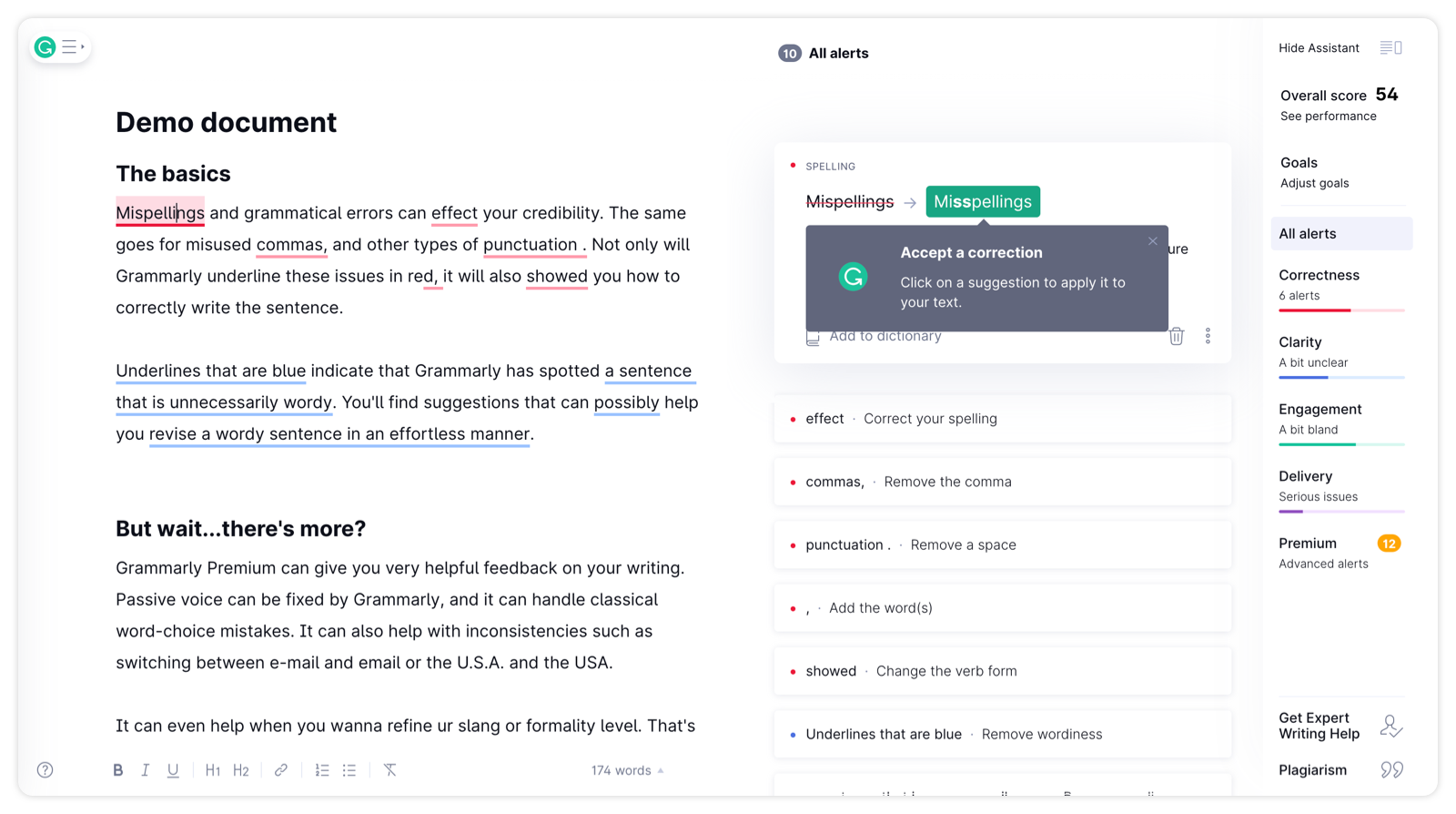 Grammarly user onboarding example 