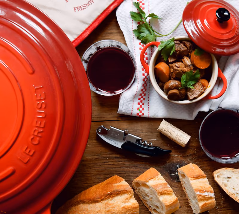 Le Creuset französisches Kochgeschirr am 25. und 26. Oktober