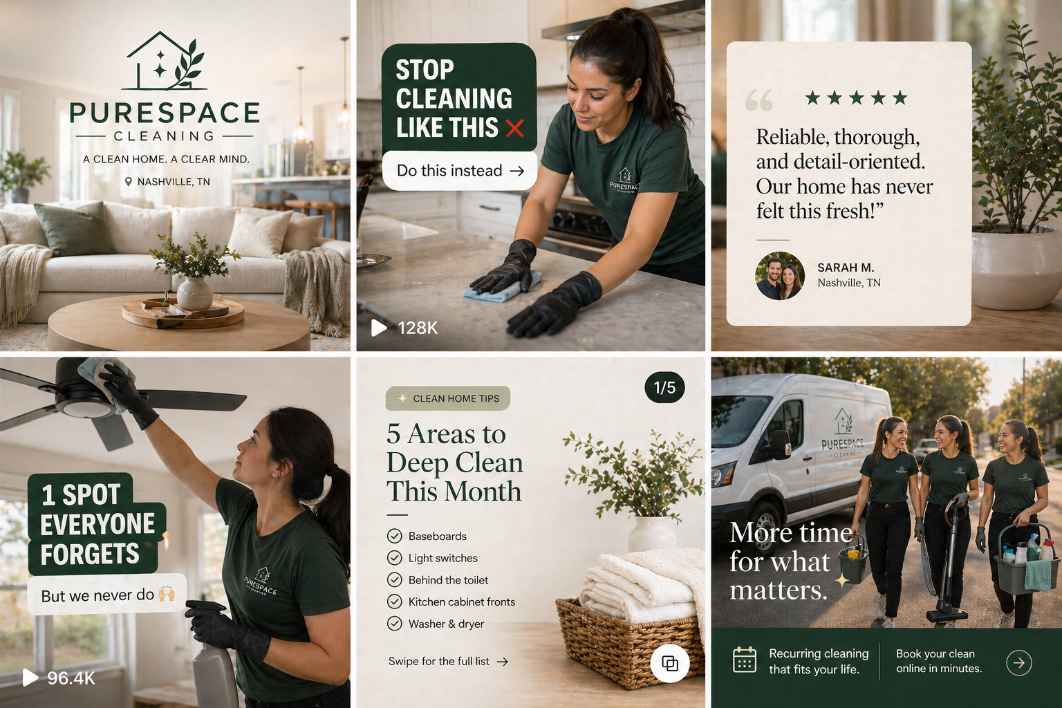 Sample social media posts