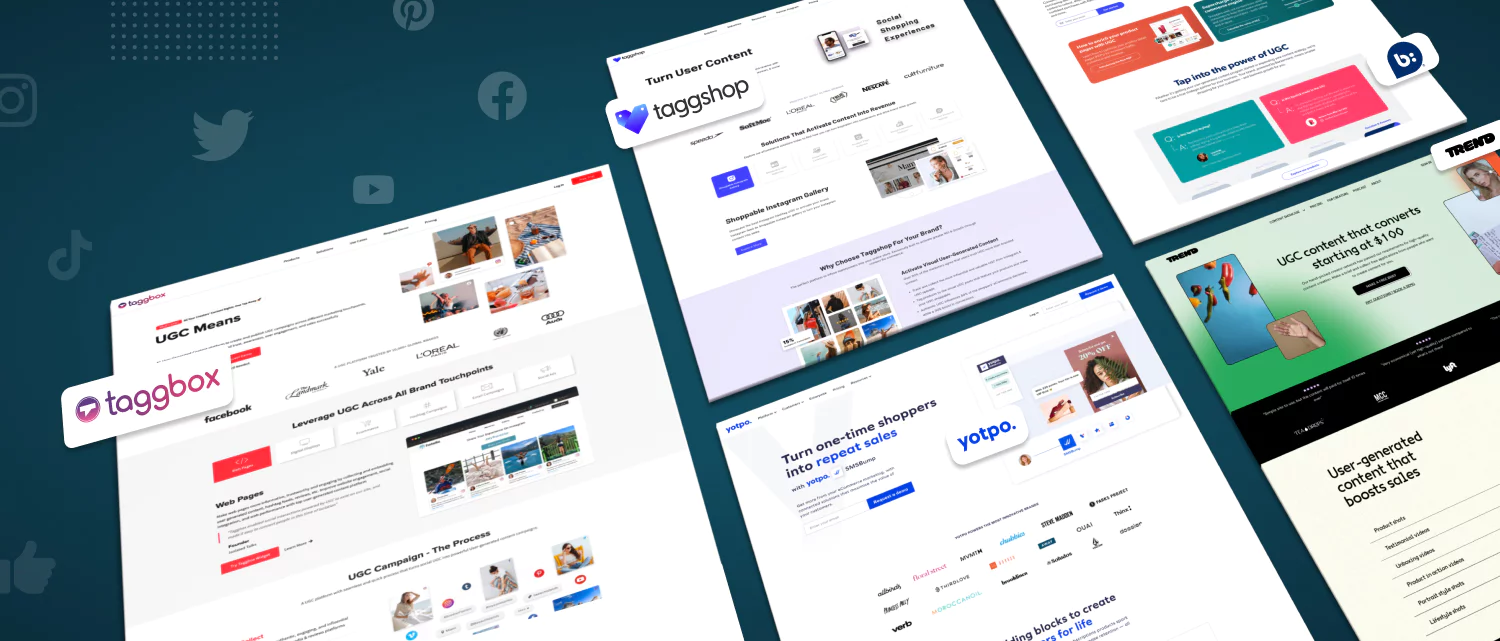 Facebook cover photo collage of user-generated customer content