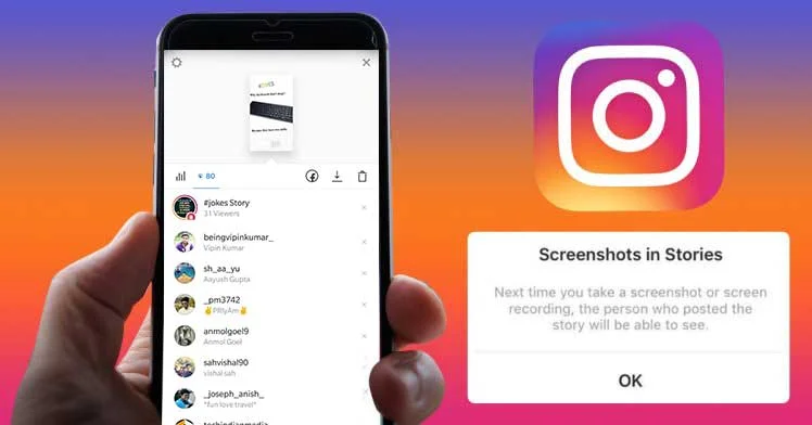 Instagram story screenshot notification explanation showing no alert is sent