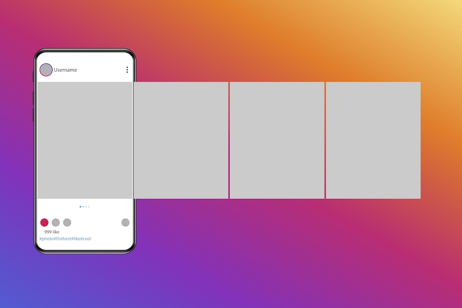 Step-by-step guide showing how to delete one picture from Instagram carousel