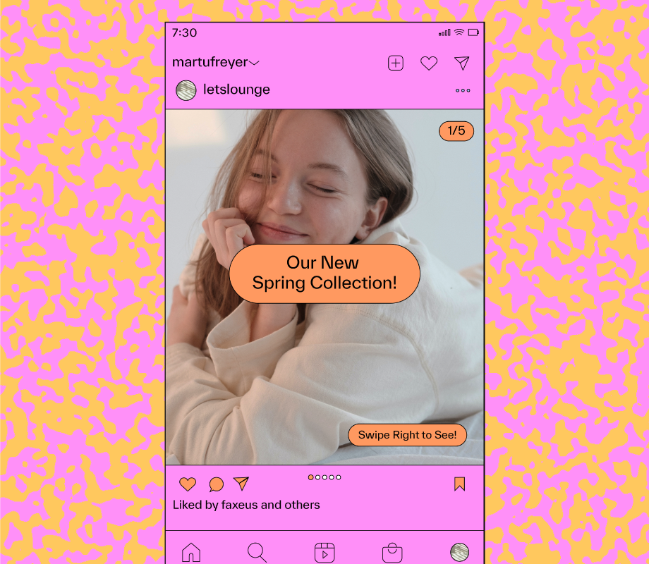 Example of well-organized Instagram carousel with engaging first slide