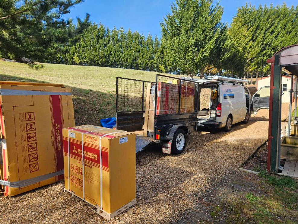 Ozcon Air team arriving on-site to install brand new ducted air conditioning system in Sydney