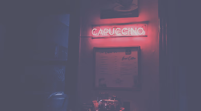 Neon capuccino sign