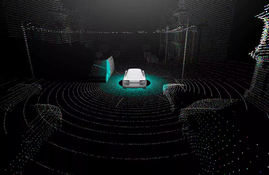 konrad technologies adas car driving through the dark lidar sensors