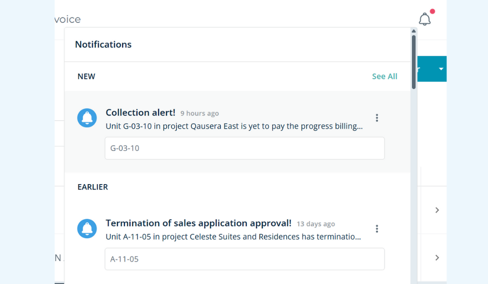 MHub Credit Control buyer milestone timeline showing booking, documents, and progress updates.