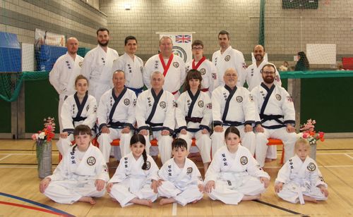 A photo of all of our club members with Master Duffy in the center.