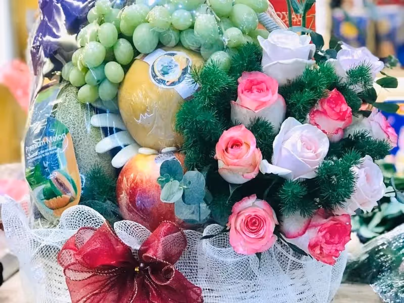 Giỏ hoa quả Sơn Động
