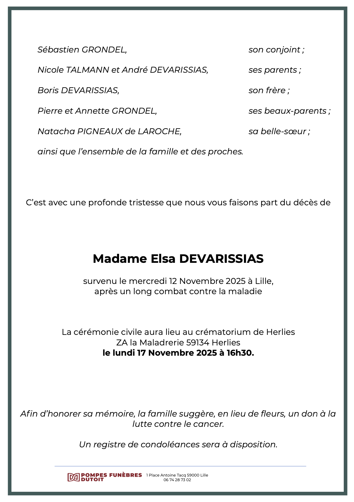 pompes funebres loos