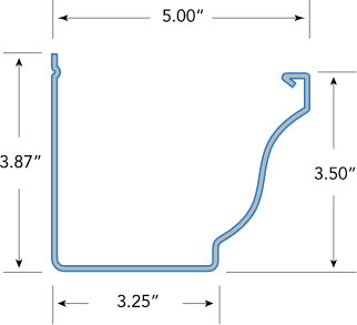 Gutter Profile K-Style 5" inch