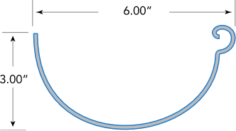 Gutter Profile Half Round 6" inch