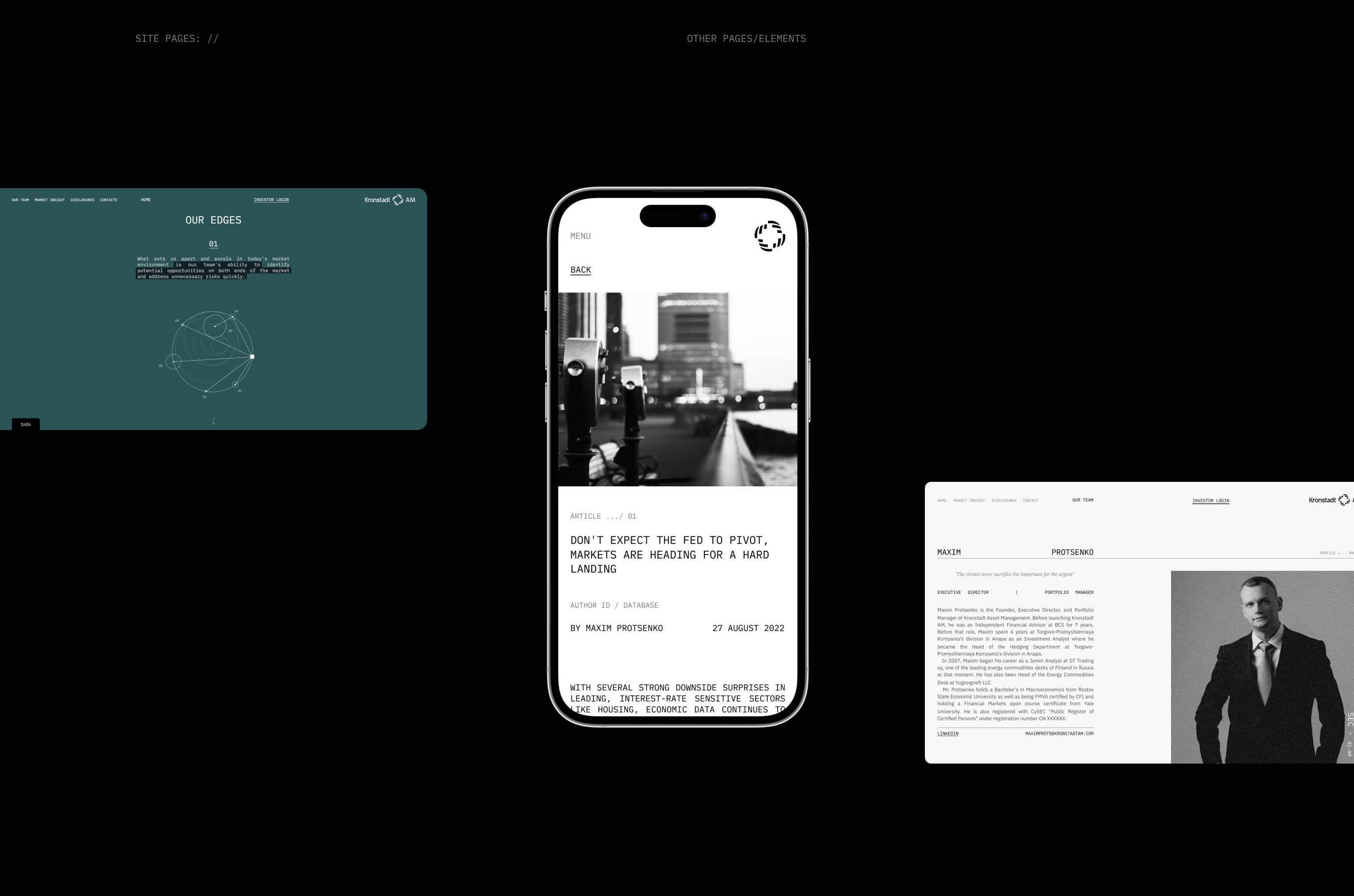Kronstadt AM mobile and desktop website screenshot