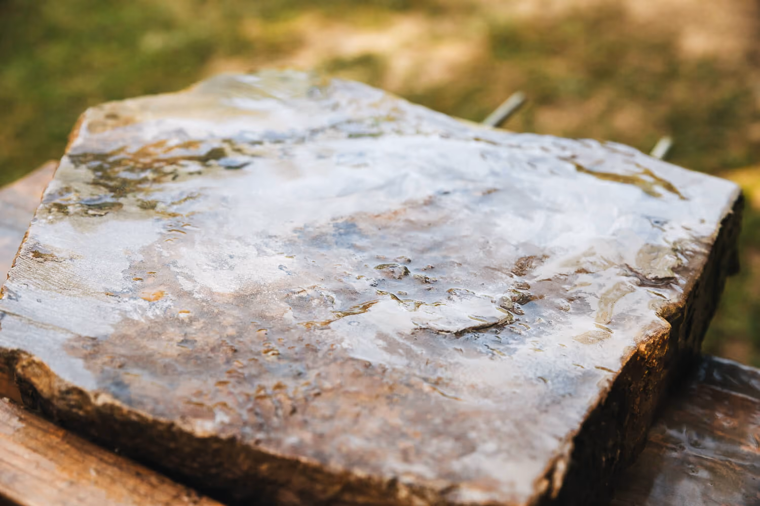 Wet stone ready for drying