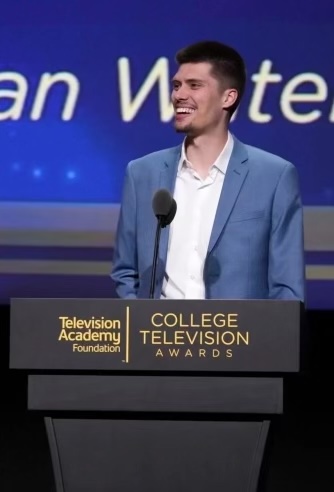 Gabriel Burch accepts College Television Awards from the Television Academy