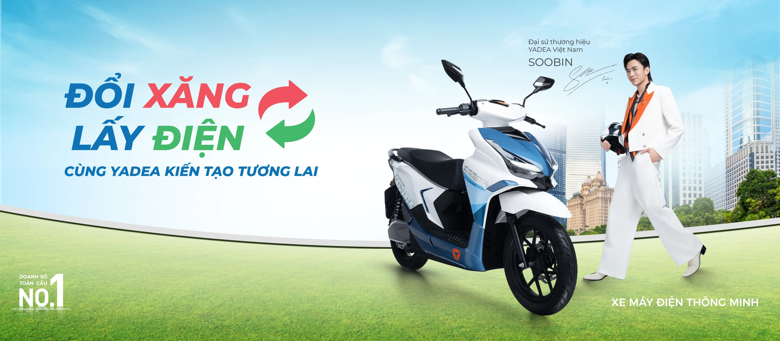 "Showroom chính hãng bán xe máy điện YADEA công nghệ tiên tiến."