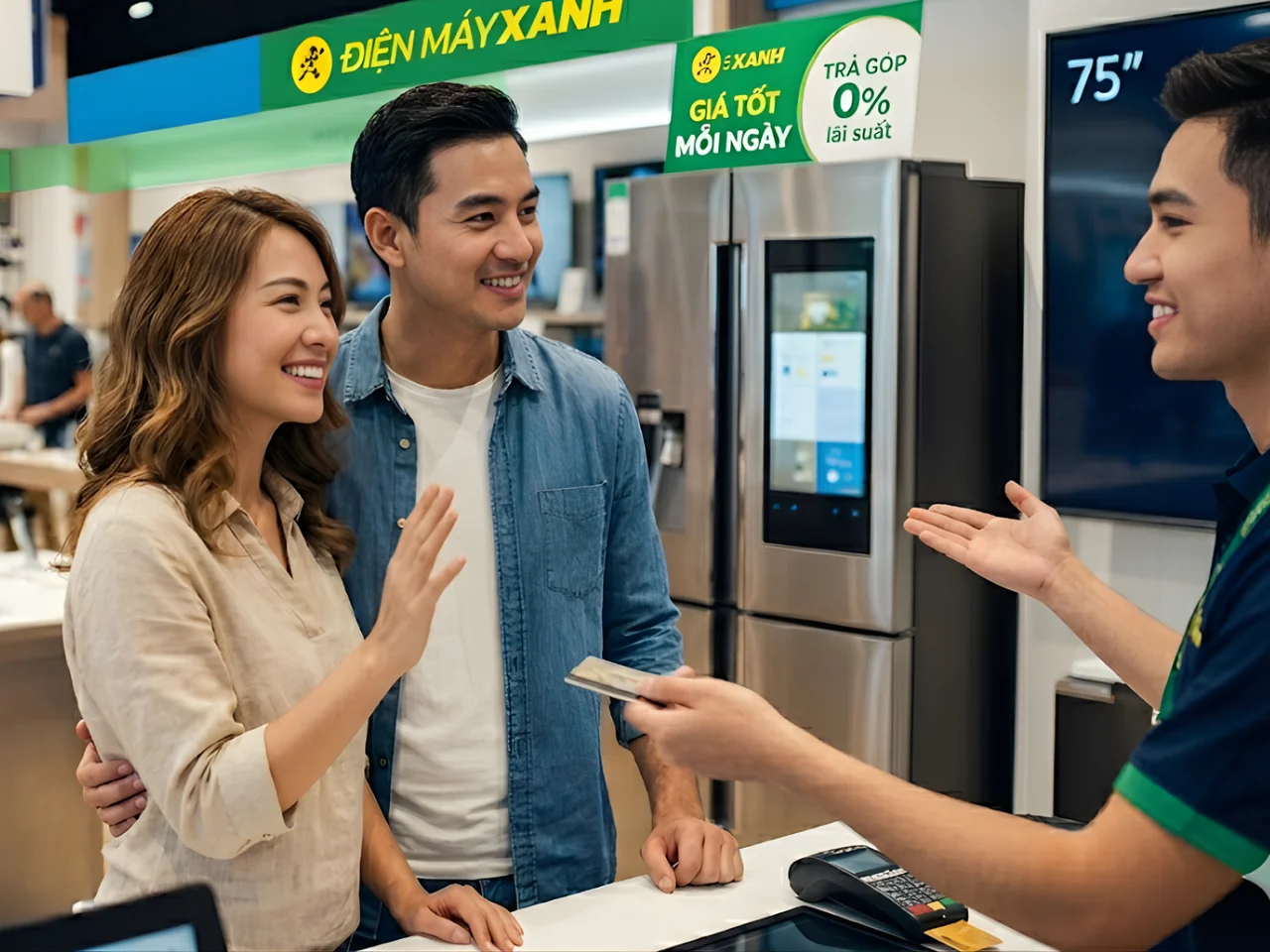 mua sắm trả góp qua thẻ tín dụng