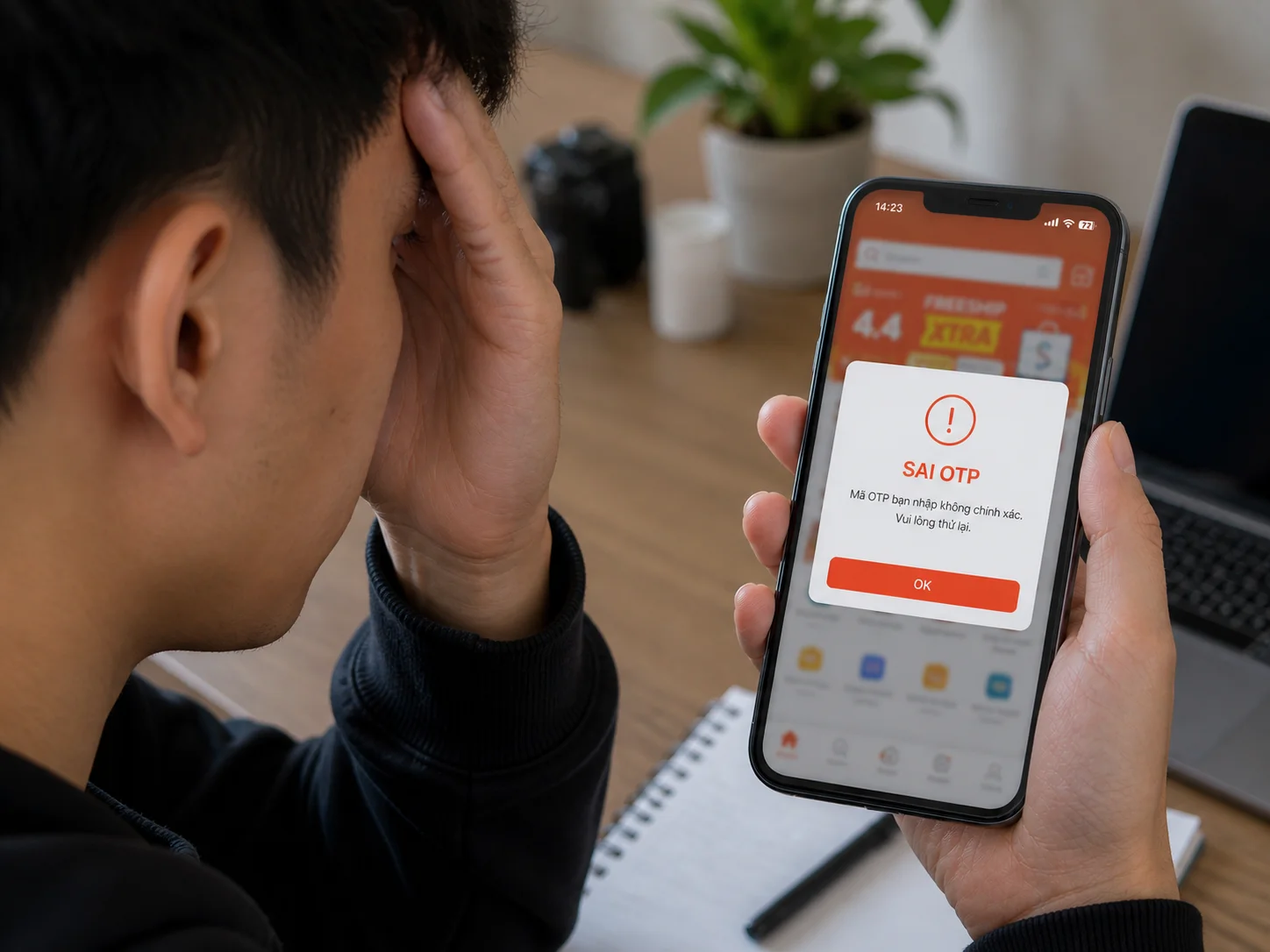 Lỗi OTP khi thanh toán trên ứng dụng