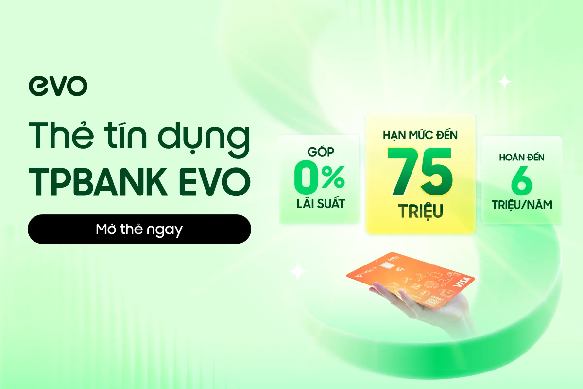 Mở thẻ online tpbank evo