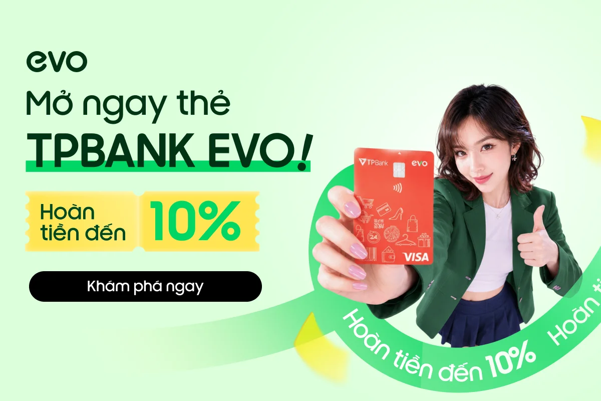 Hoàn tiền đến 10% online