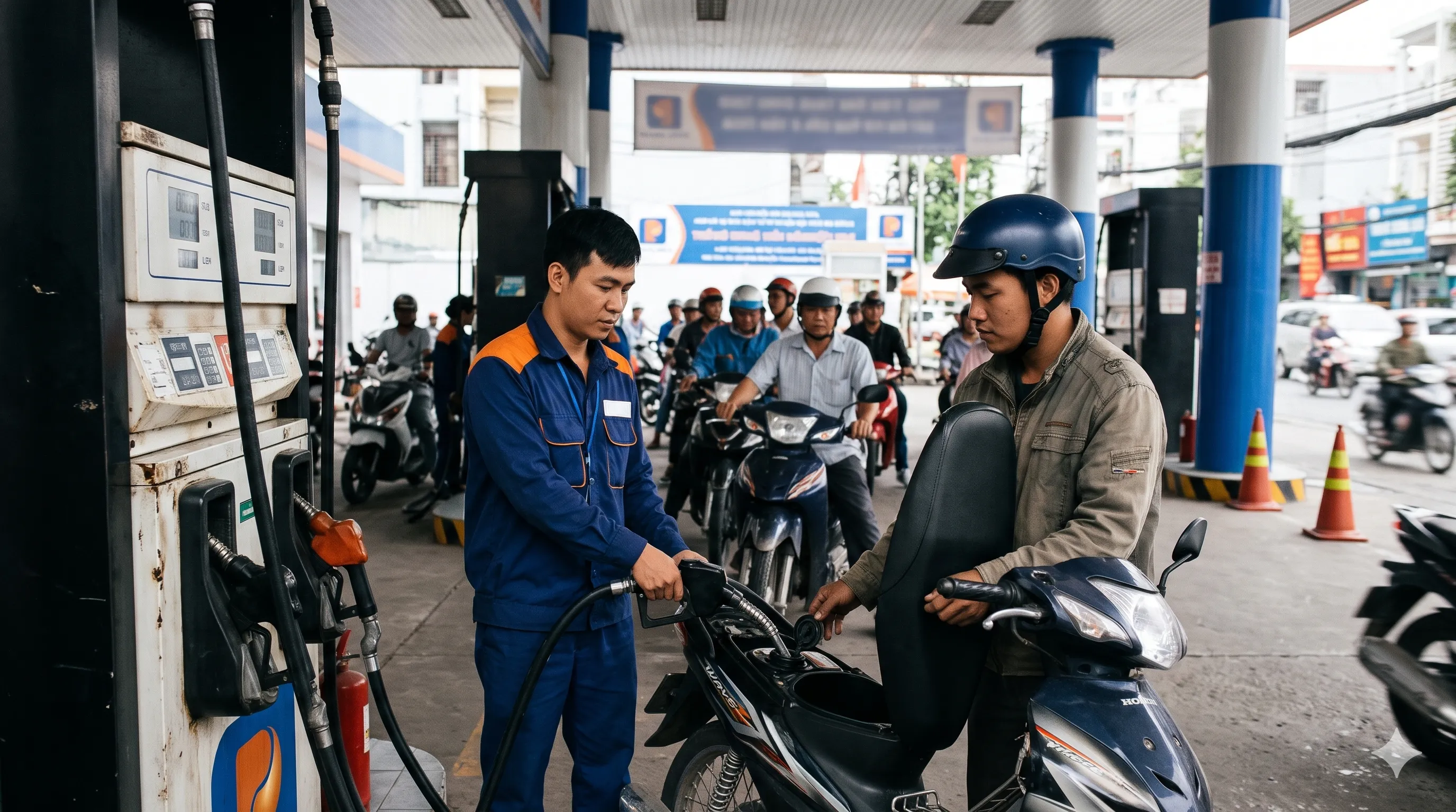 đồ xăng thah toán thẻ tín dụng