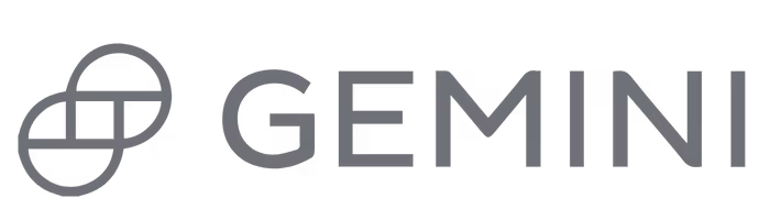 Gemini logo with interlocking geometric shapes to the left of the word GEMINI in gray font.