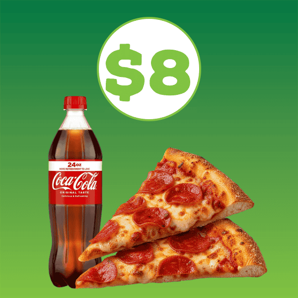 Pizza Slices and Coca-Cola