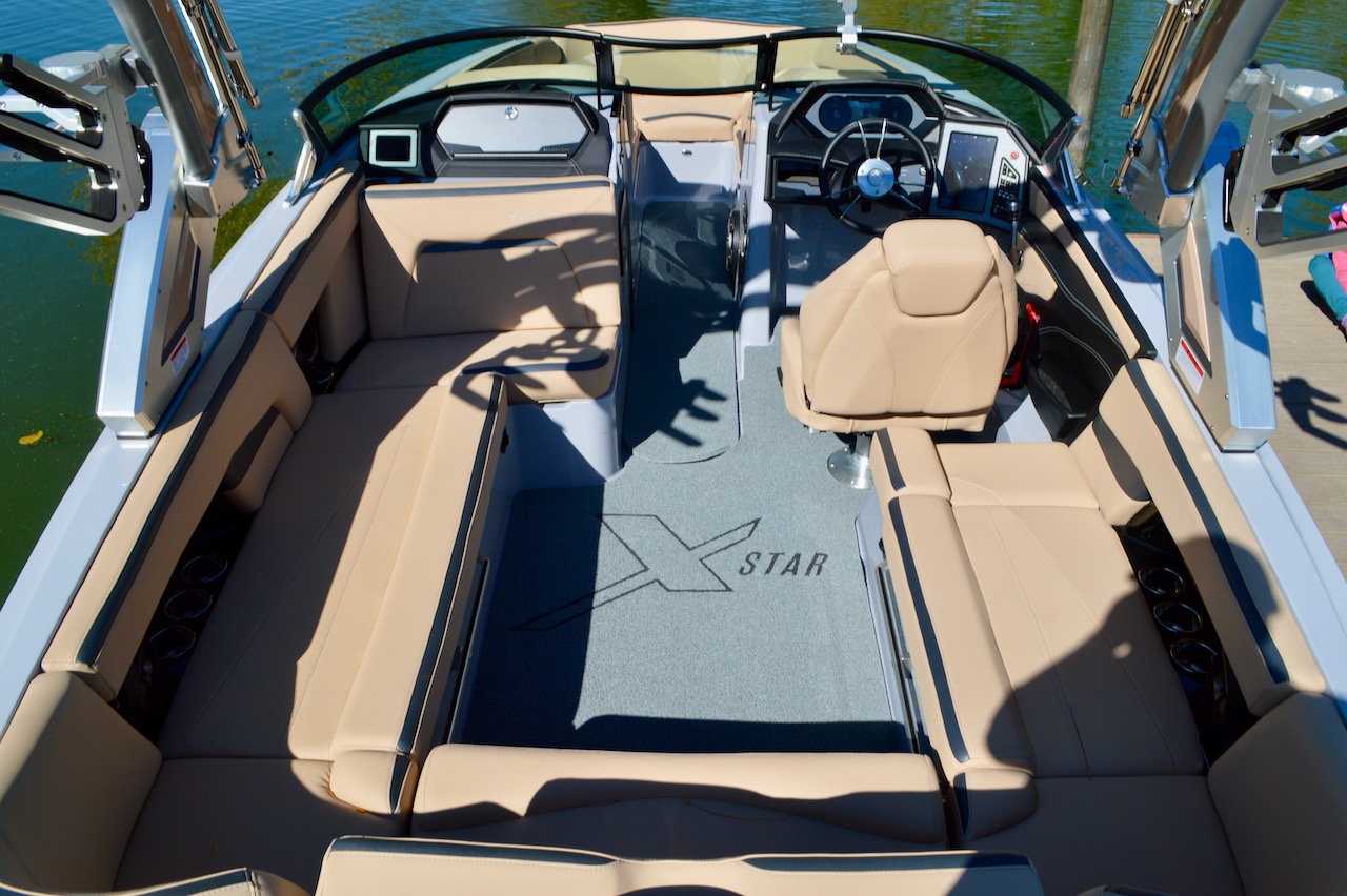 2022 Mastercraft XStar S from Redline Watersports INC | Cockpit featuring CoolFeel Vinyl