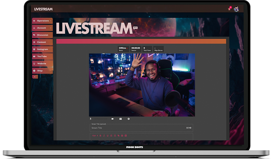 Dashboard mockup