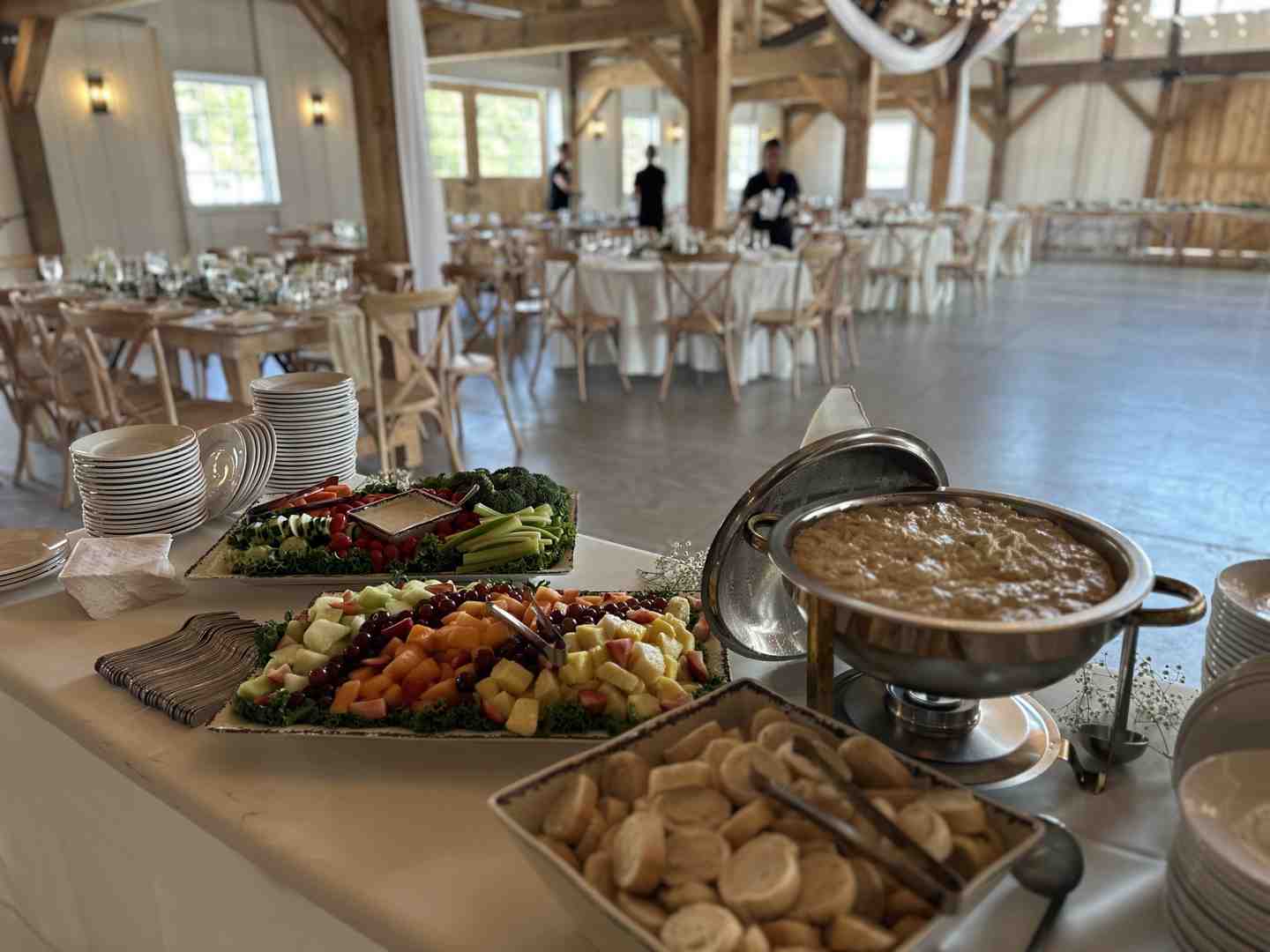 buffet line next to a plated dinner setting to show contrast - average price for catering for 50 people buffet line next to a plated dinner setting to show contrast - average price for catering for 50 people