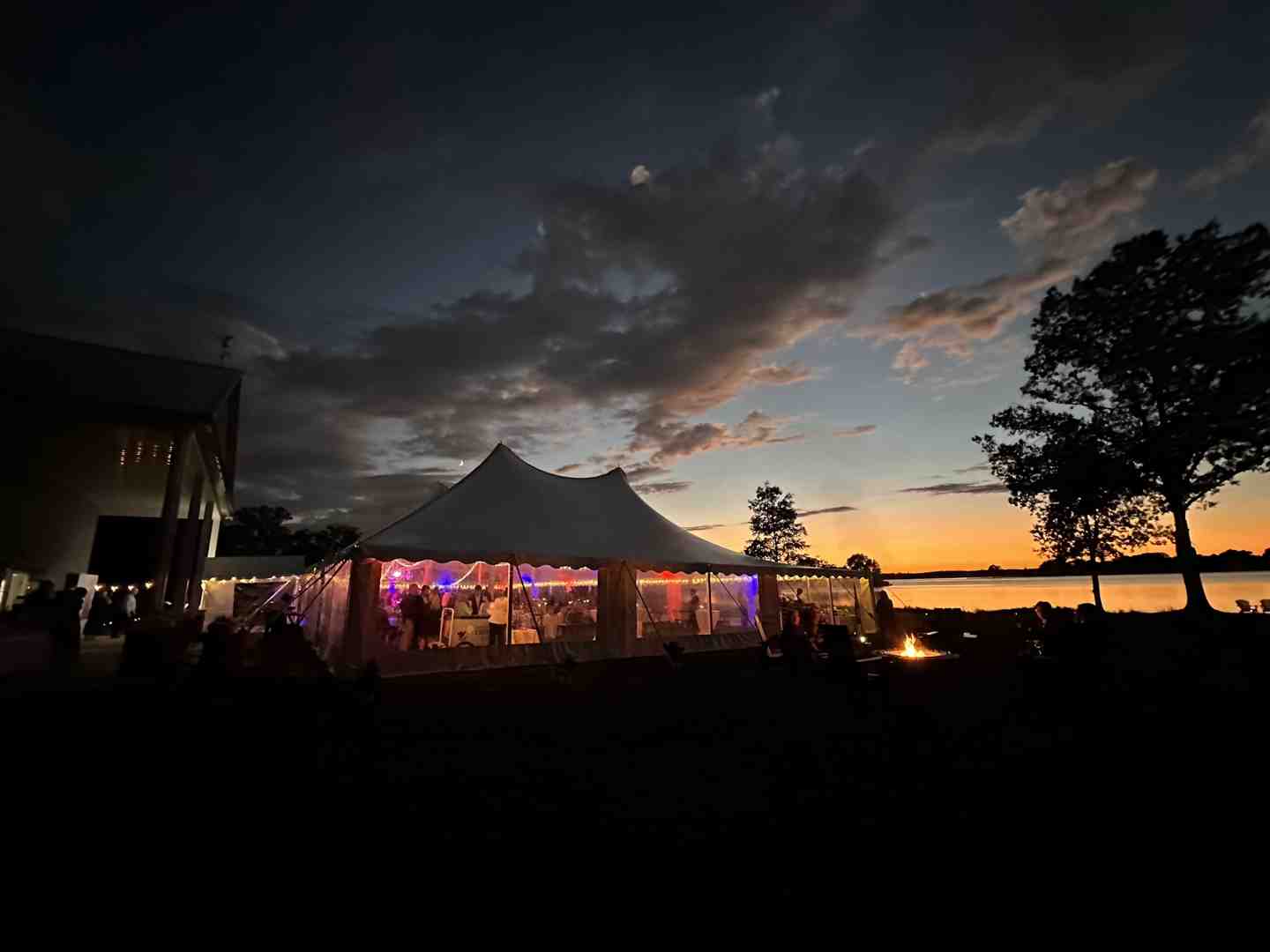 happy couple at a beautifully catered outdoor wedding in Maryland - byo catering wedding venues in maryland
