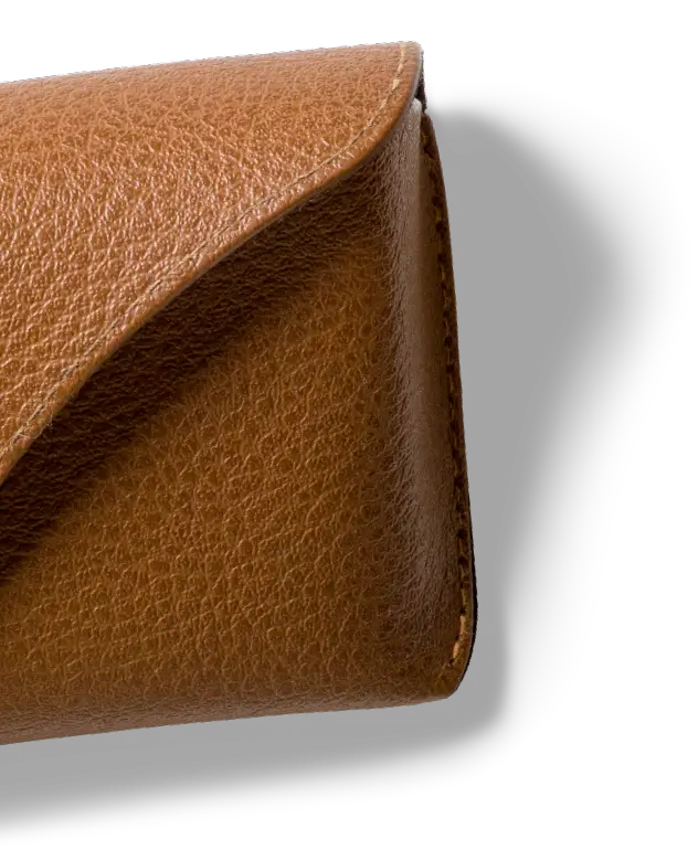 Sunglasses brown leather case