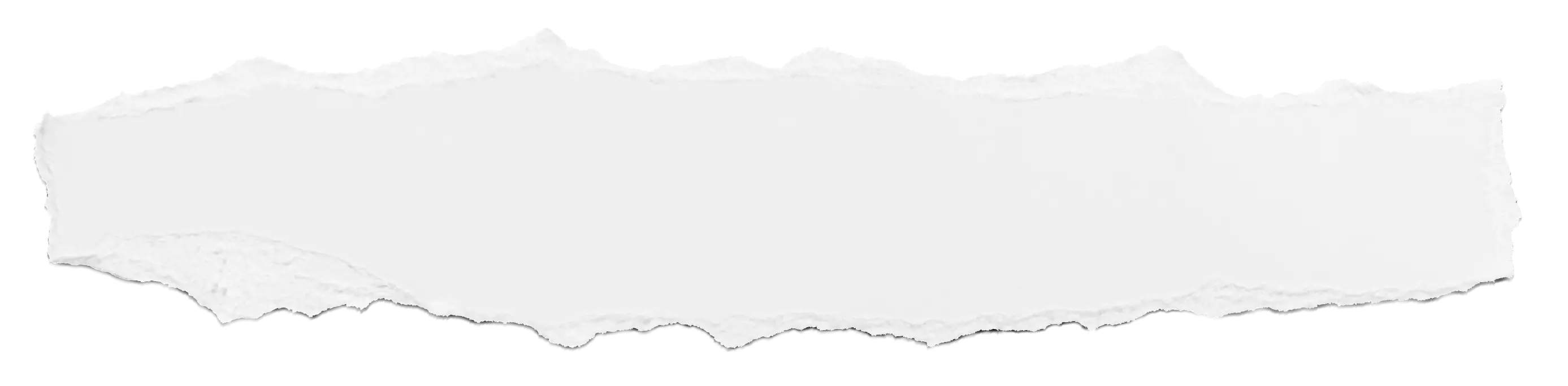Torn piece of white paper