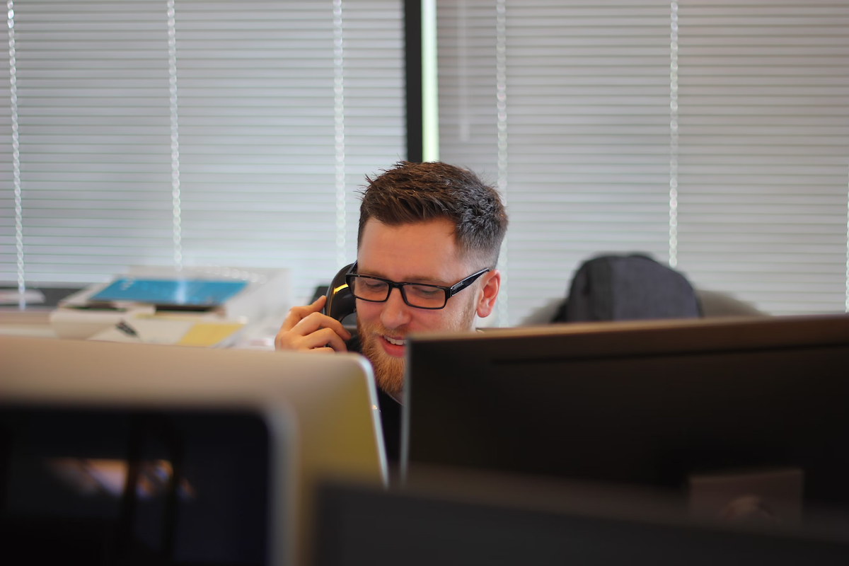 Man having a conversation on the phone
