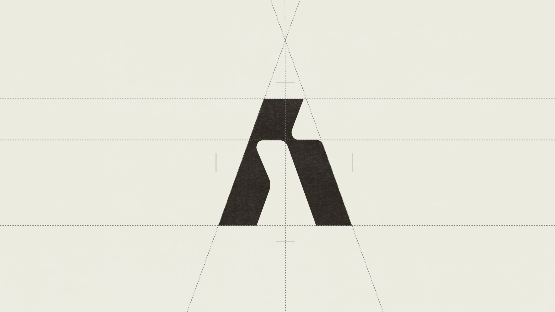 Netflix AIMS symbol construction on a warm ivory background.