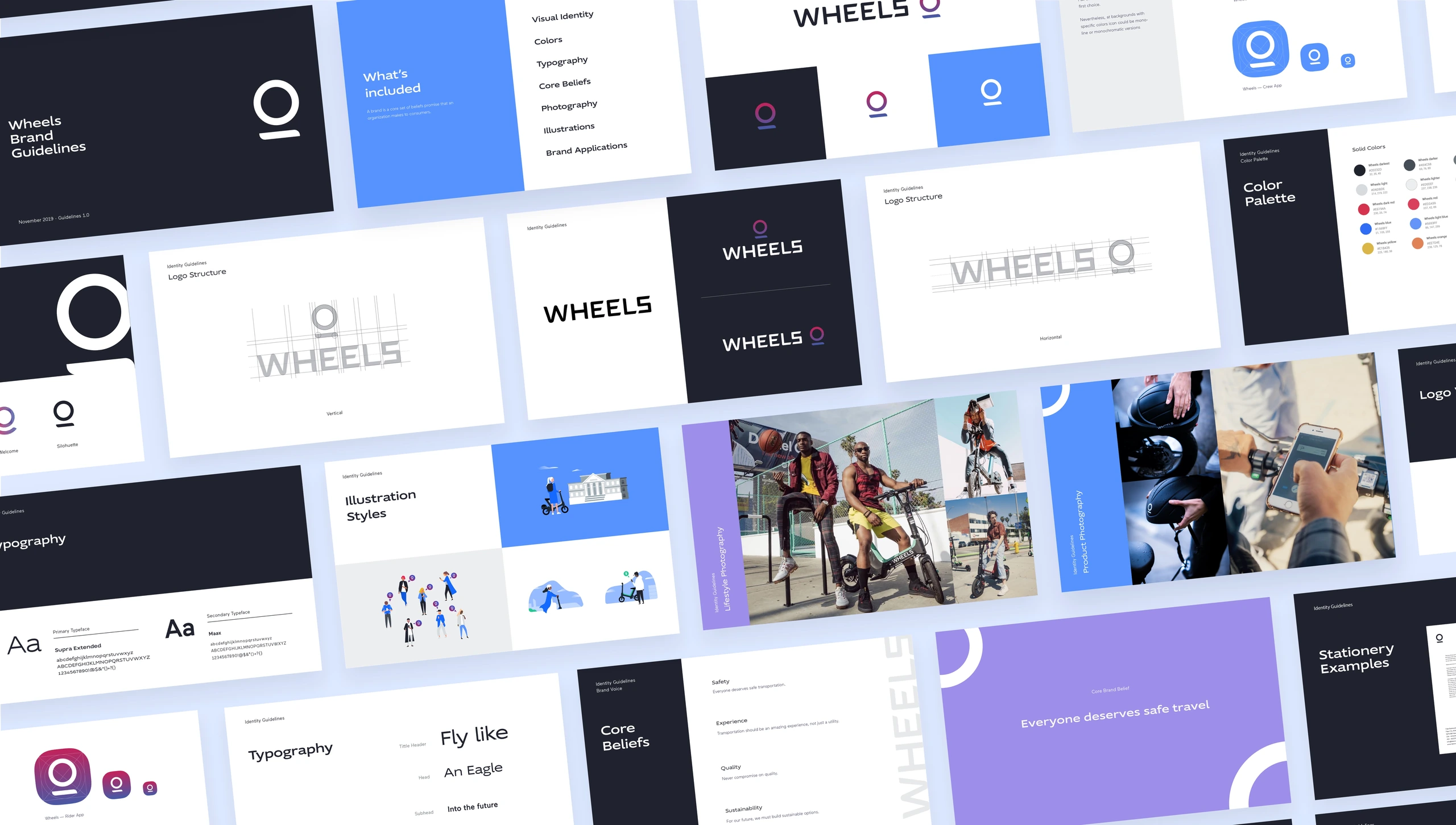 Wheels brand guidelines and visual identity overview.
