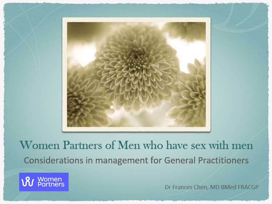 GP Webinar for Women Partners of MSM