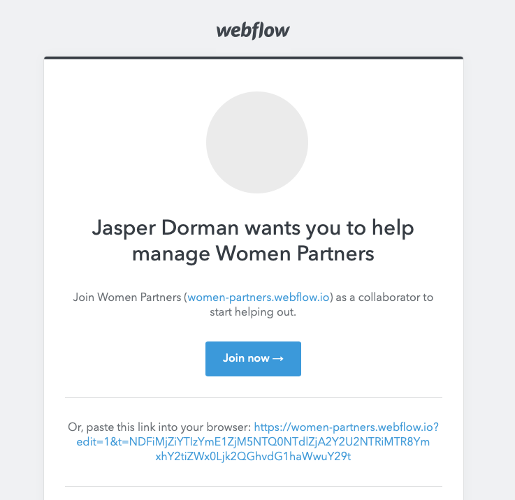 Webflow signup instructions