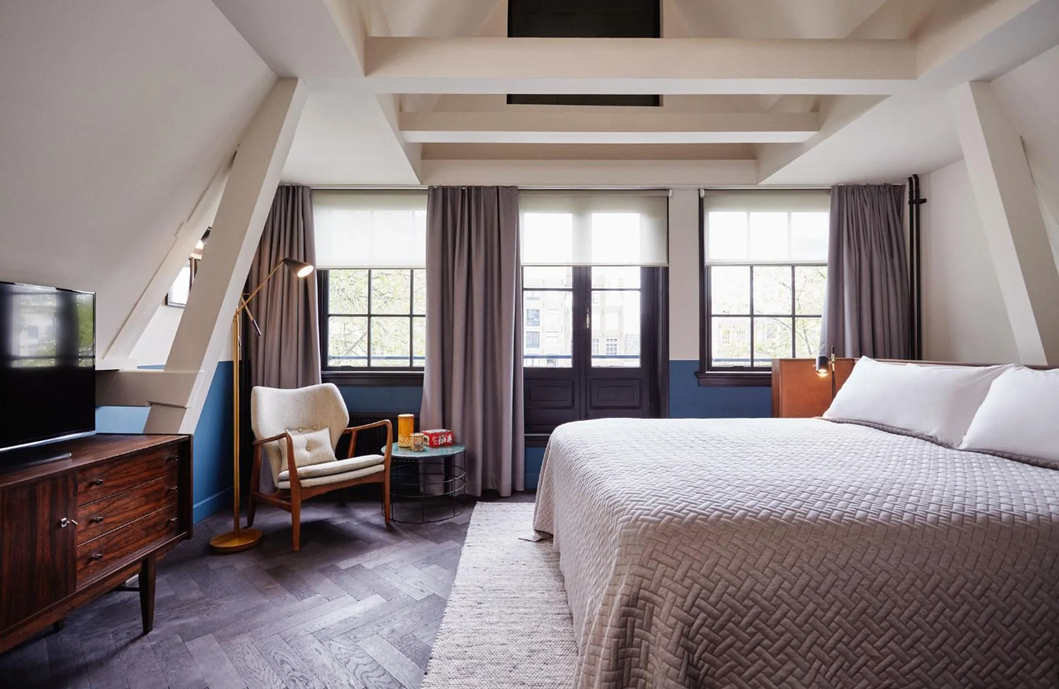 Bedroom at The Hoxton Amsterdam, Netherlands | Boutique Hotel
