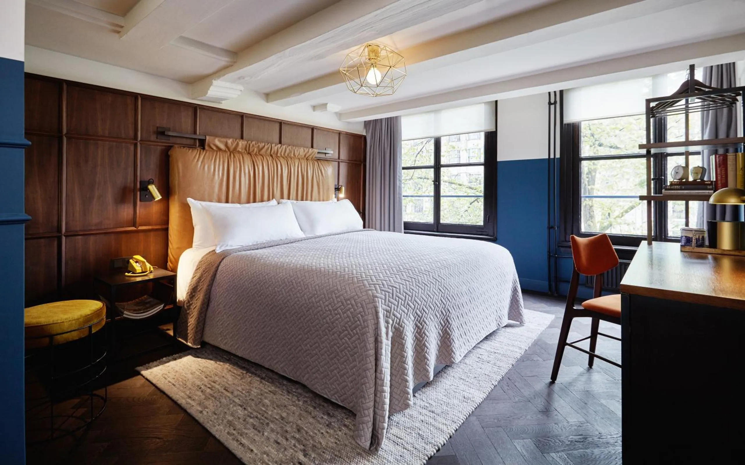 Bedroom at The Hoxton Amsterdam, Netherlands | Boutique Hotel