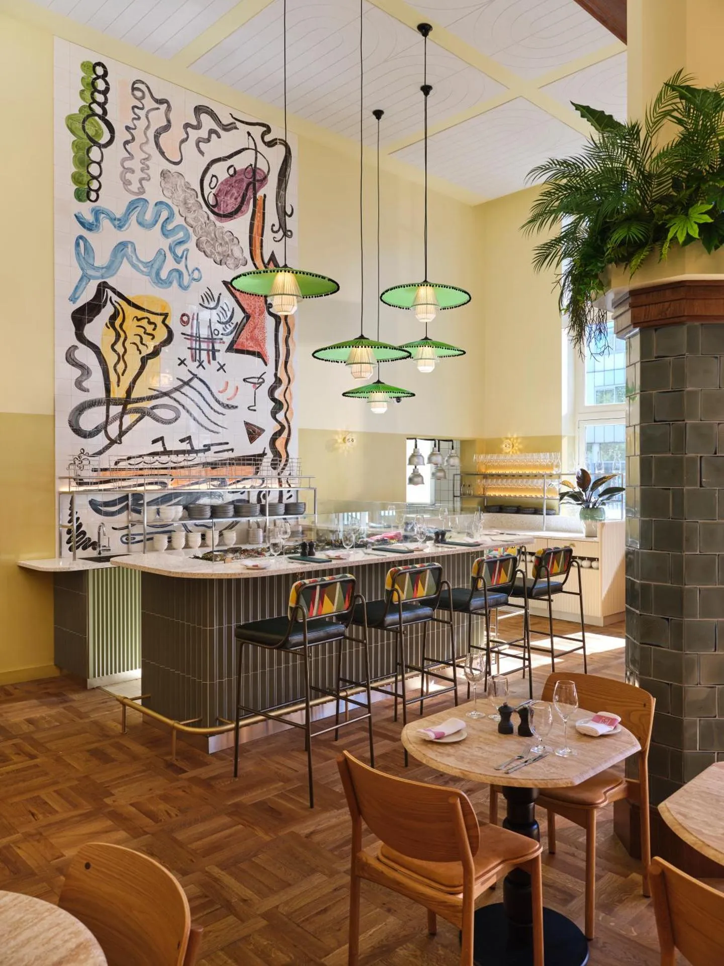 Bar at The Hoxton Lloyd Amsterdam, a design-led boutique hotel in the Eastern Docklands