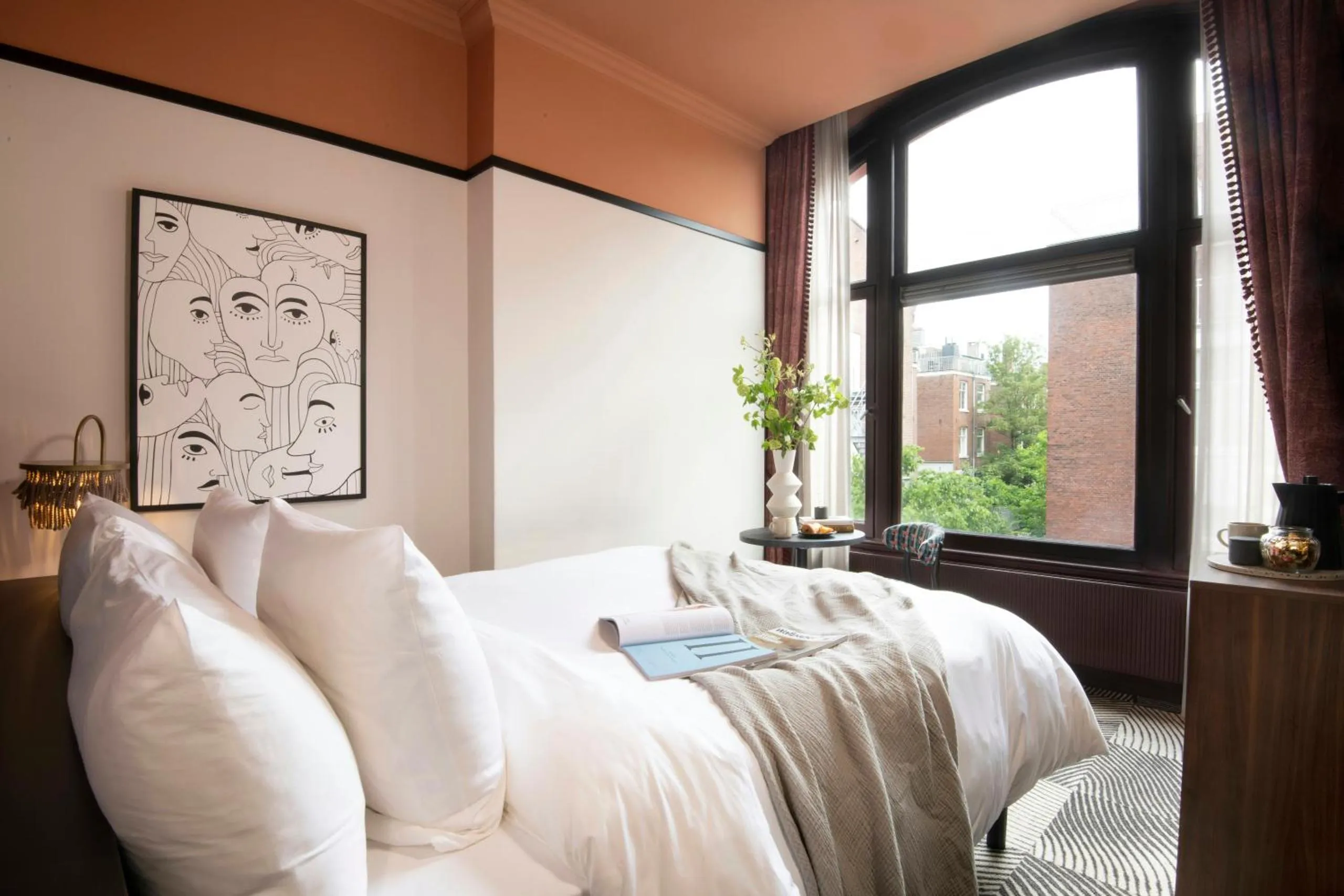Bedrooom at Jan Luyken Amsterdam, a boutique hotel set in three 19th-century townhouses in the Museum Quarter