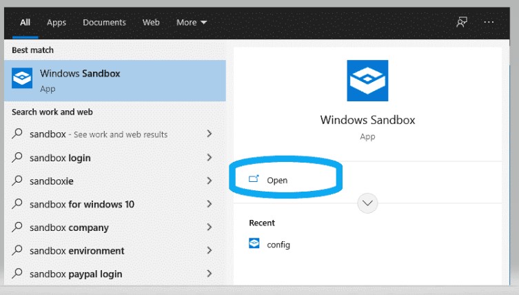 Launch Windows Sandbox