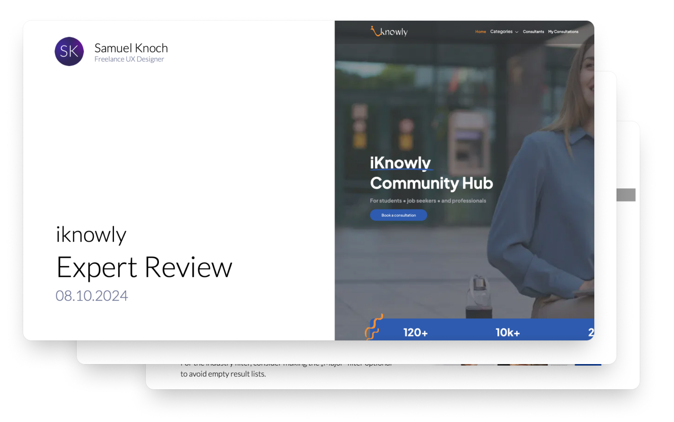 An image of the expert review slide deck